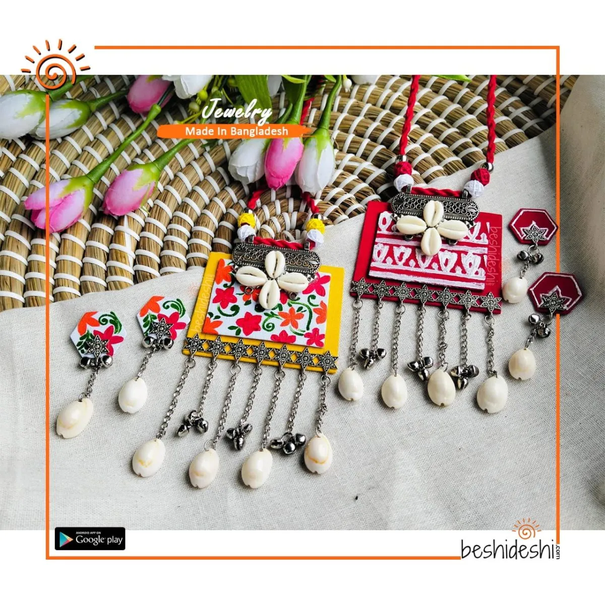 Wooden Handmade Jewelry Set