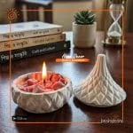 Handcrafted Gypsum Showpiece Candle