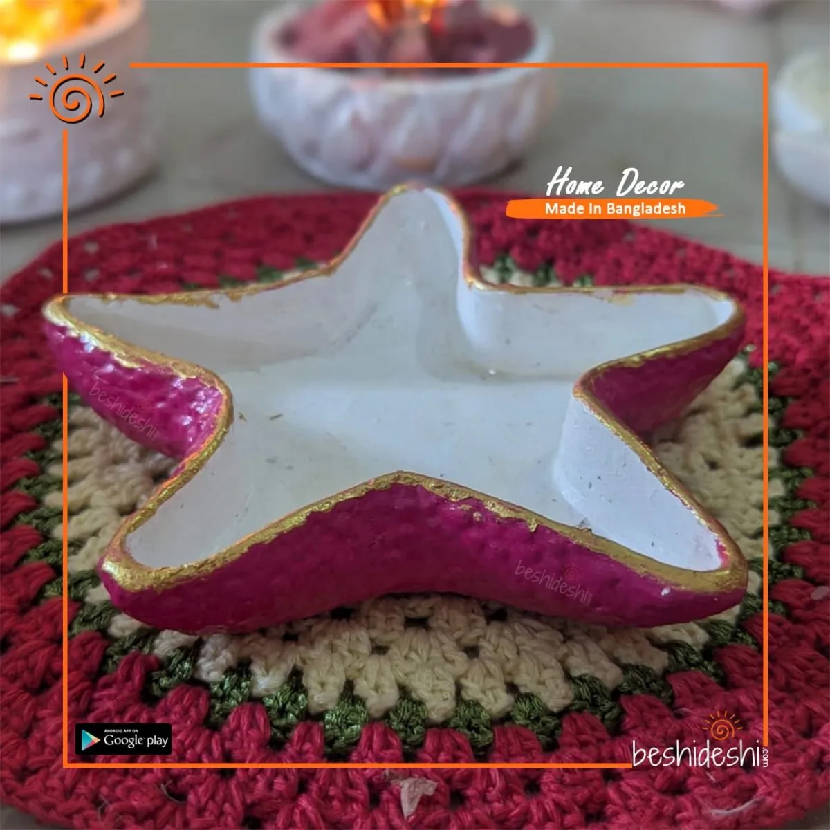 Gypsum Star Showpiece