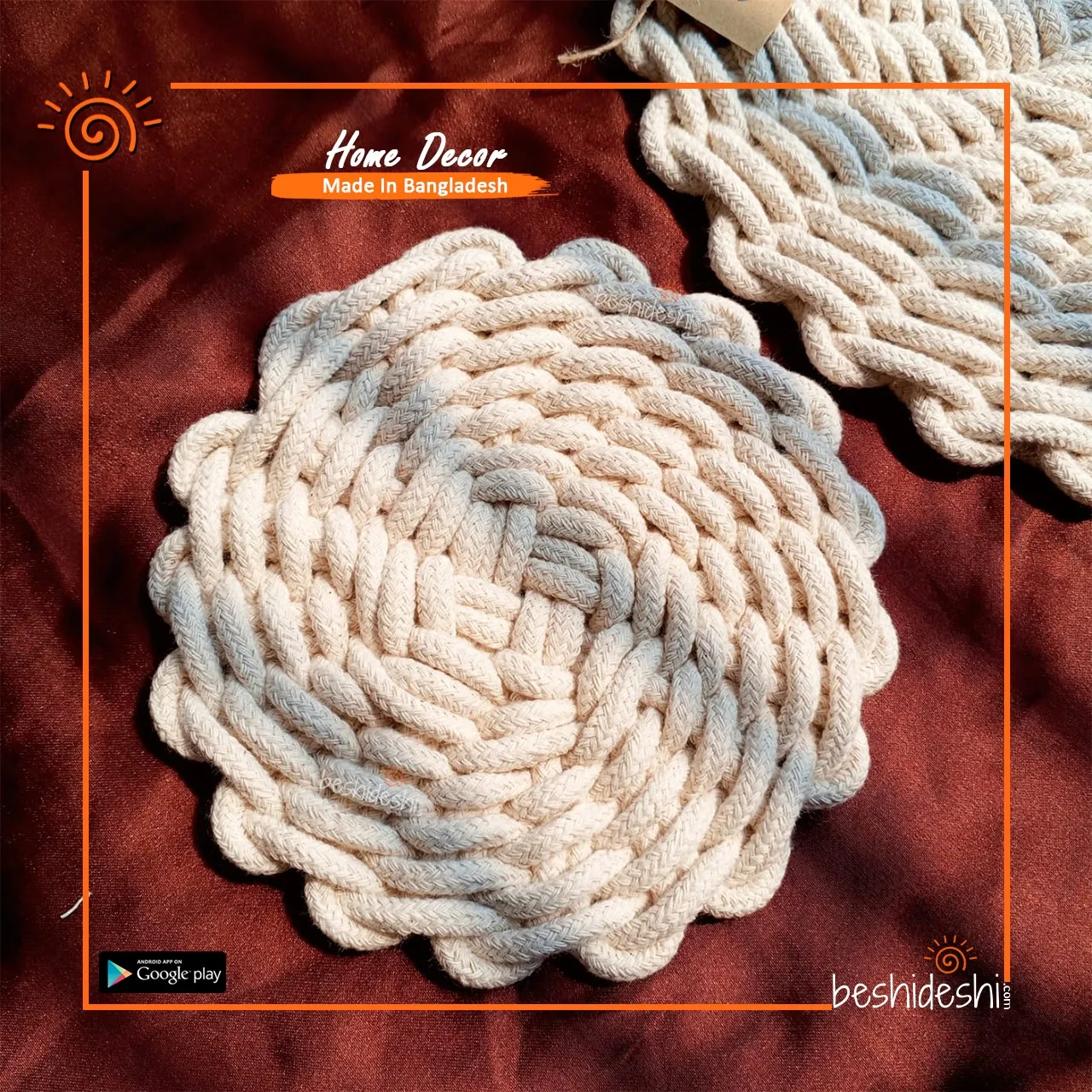 WhatsApp Image 2026-07-02 at 3.11.17 PM Macrame Wavy Coaster
